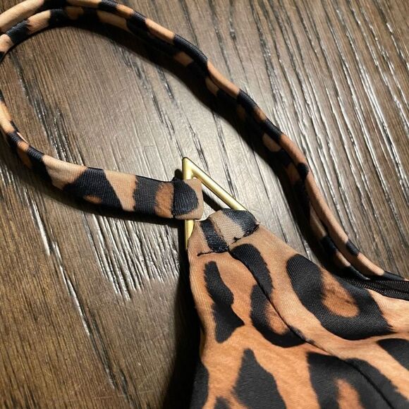 Swiminista Play Leopard Bandeau Style Swim Top, S NWT - Picture 3 of 6